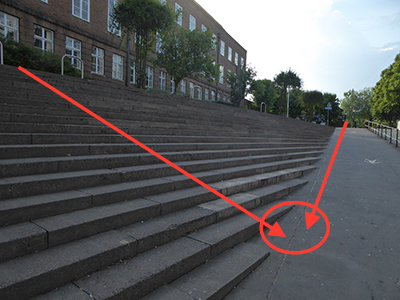 400 direction of travel from horns