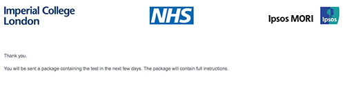 500 swab on screen message