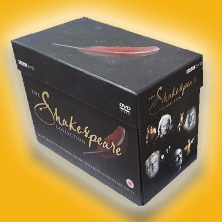The boxset of BBC Shakespeare Collection DVDs.