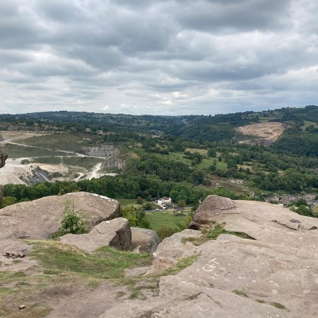 View of the Derwent Valley and Cromford from Black Rocks, Derbyshire.
