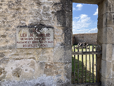 Sign in Oradour.