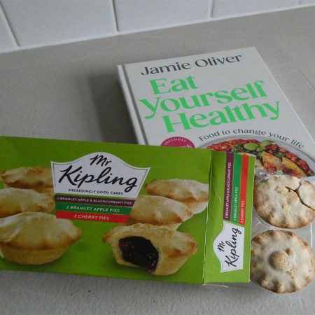 Cookbook and pies.