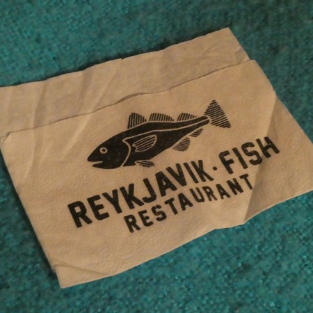 A napkin from Reykjavik Fish Restaurant.