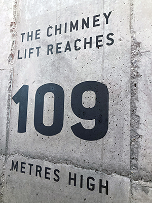 109-metre sign at Battersea Power Station Chimney Lift.