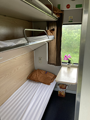 Six berth cabin on Reunification Express.